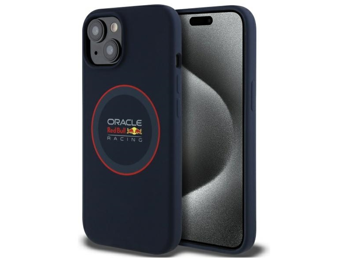 Capa Red Bull Para Iphone 15 6.1 Para Magsafe Com Anel De Silicone Navy