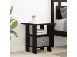 Vidaxl Mesa-de-cabeceira Carvalho Preto 41 X 40 X 45 Cm