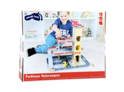 Garagem De Madeira Small Foot Brinquedo Com Acessórios E Carrinhos.