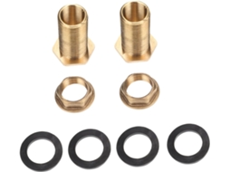Conjunto De 2 Conectores Latão Para Tanque Água Com Rosca Macho 1/2"