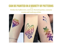 Cola De Tatuagem Glitter Eelhoe 8ml Para Maquiagem Facial, Corporal E De Olhos Segura E Não Tóxica
