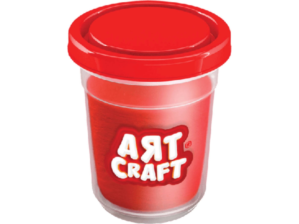 Plasticina ARTS&CRAFTS Single Dought Pote Individual (Vermelho - 140 gr)