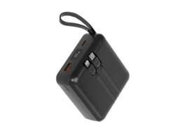 Powerbank 10000mah 22.5w Usb-c / Usb-a Com Cabo Usb-c / Lightning Integrados