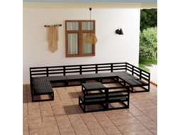 Conjunto Lounge Jardim Pinho Maciço 13 Pcs Dkd Home Decor