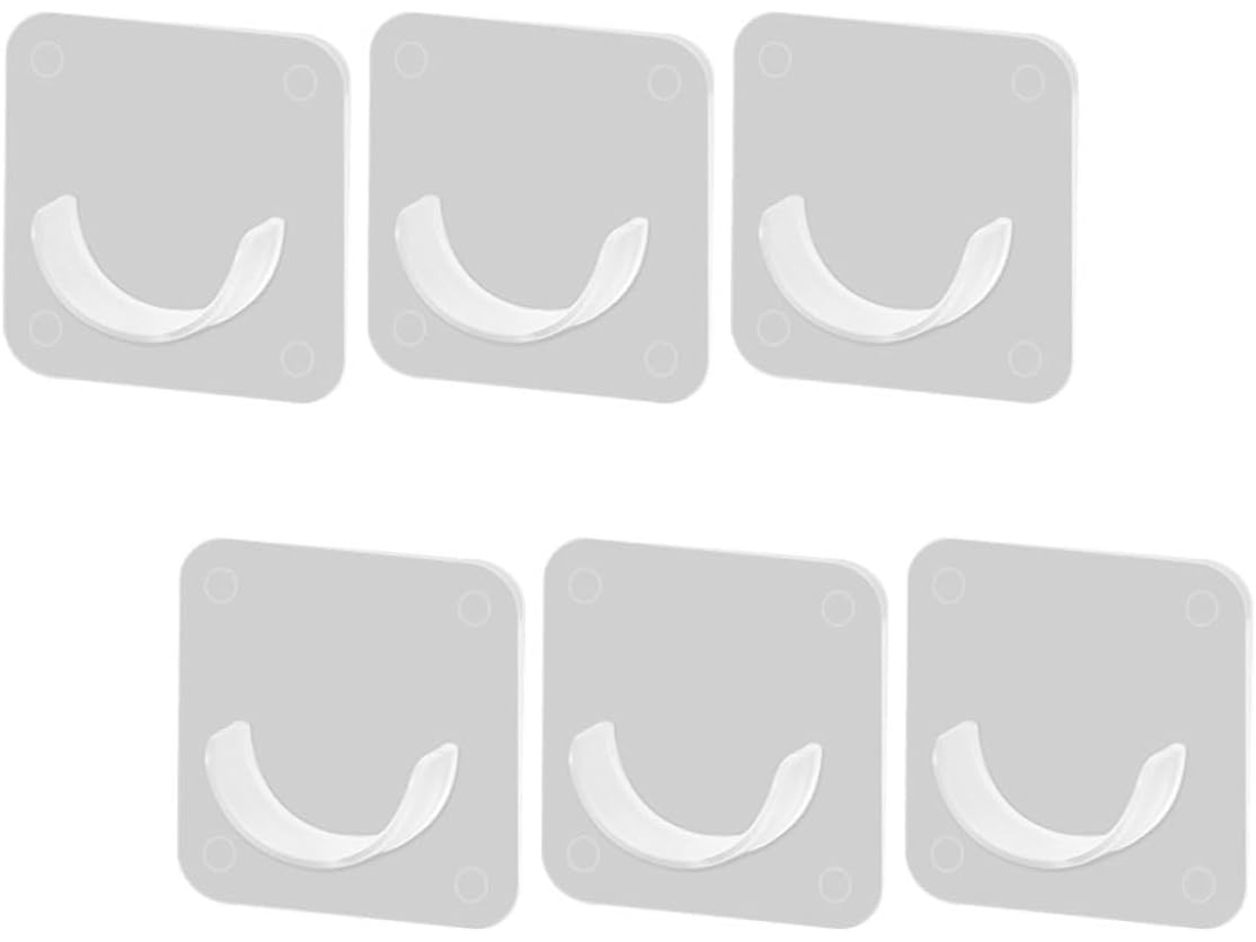 Suportes Para Varão De Cortina Kisangel, 6 Peças, Em Abs, Com Alta Capacidade De Carga, Suportes Estáveis Para Varão De