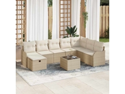 Vidaxl Conjunto De Sofás 9 Unid. 8-número De Lugares Bege E Creme