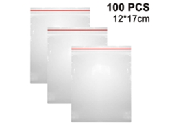 100 Pcs Grosso Transparente Plástico Poli Sacos Duráveis Reclosable Zip Lock Seal Embalagem Roupas T-Shirt Sapatos Brinquedos Sacos com Zíper