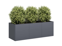 Floreira - Vaso Antracite 120x40x40 Cm Aço Laminado a Frio HARLANV1