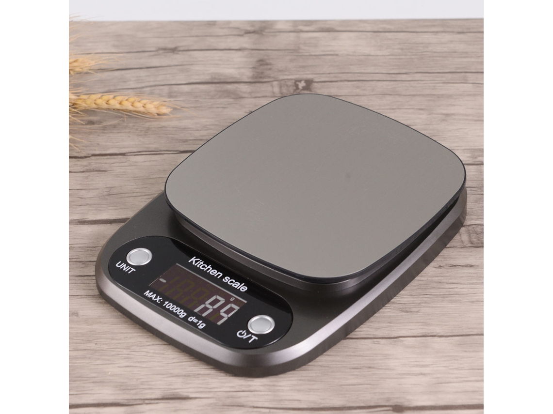 Balança de Cozinha Digital 1 G a 10 Kg Aço Inoxidável Alta Precisão AQUAFORGE