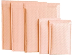 Pacote com 20 envelopes acolchoados autoadesivos rosa para embalagens.