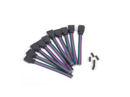 2026 10 Peças de Cabo Conector Fêmea Macho de 4 Pinos para Fita Led Smd 3528 5050