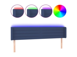 Led Headboard, Led Headboards Vidaxl Azul Tecido (183 X 16 X 78/88 Cm)