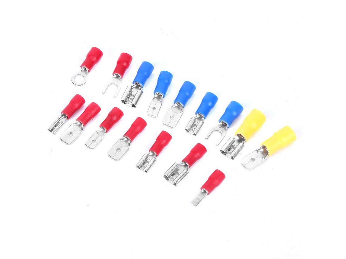 Kit De Terminais Crimpados Em Forma De Pá Com Proteção Isolante Da Laxiscreed Para Eletricistas