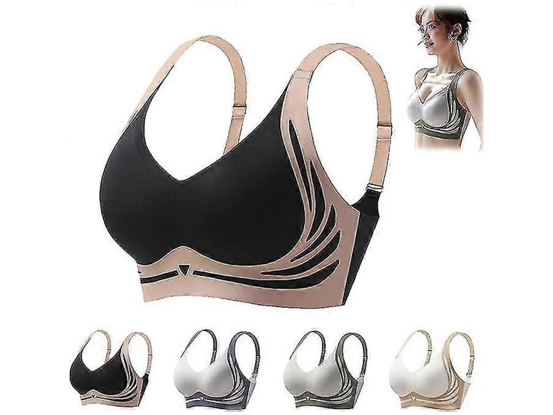 Sutiã Super Push up Sem Fio: Conforto, Apoio Sexy e Estilo Versátil para o Dia Todo 1 Unidade Preto
