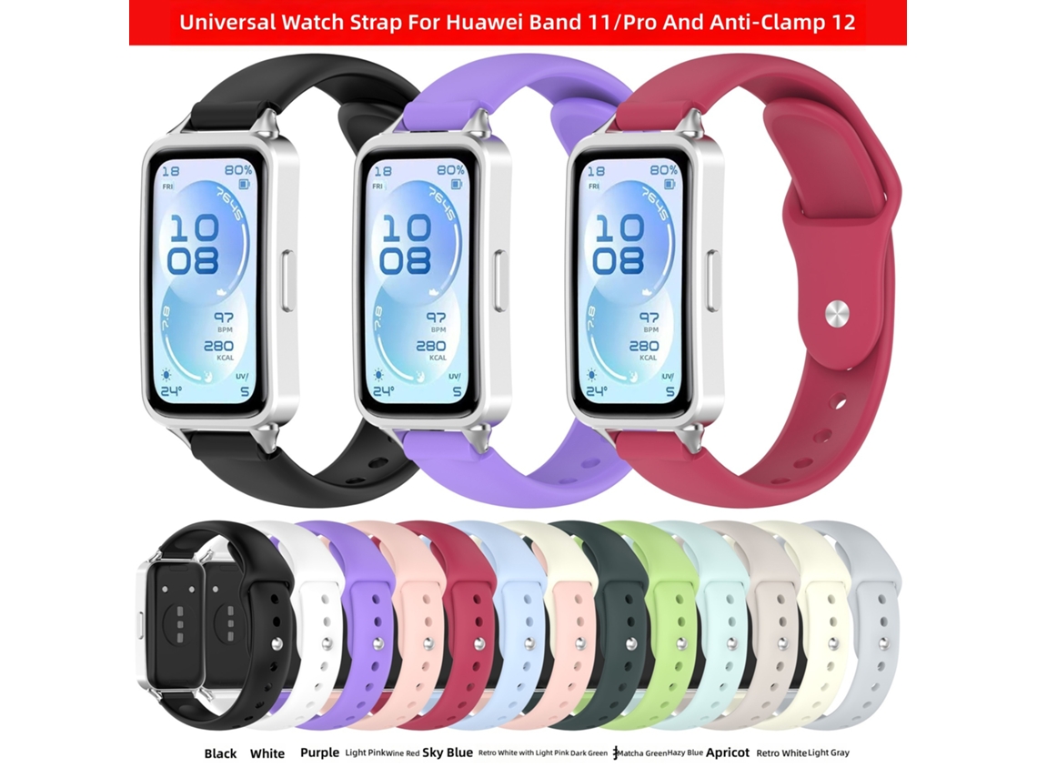 Pulseira de Silicone com Fecho Reverso para Huawei Band 11 e Band 11 Pro CHABERLU (nfc)