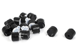 Buzzer Eletrônico de Tom Contínuo 5 V Cc com 2 Terminais, 12 Mm Diâmetro, Pacote 15 Unidades CHABERLU