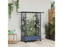 Vidaxl Cama Elevada Com Treliça E Telhado Cinzento 122,5 X 40 X 127 Cm