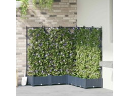 Vidaxl Vaso De Jardim 5 Unid. Cinzento 120 X 120 X 125,5 Cm Pp