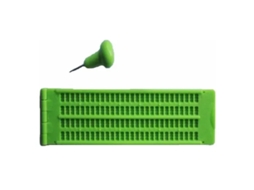 Prancheta de escrita Braille, 4 linhas, 28 células, resistente, durável e portátil, feita de plástico para aprendizagem de cegos.
