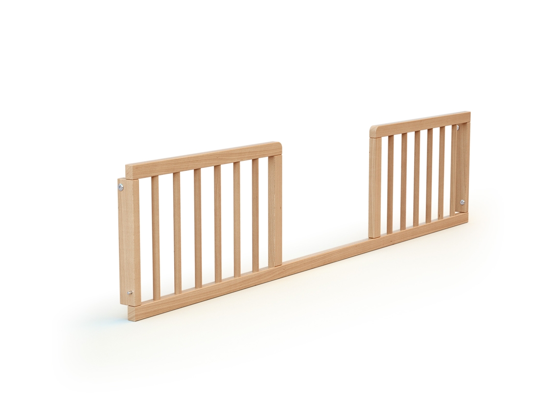 At4 - Barreira Para Cama De Bebê Seren Em Madeira Faia Envernizada 140 Cm