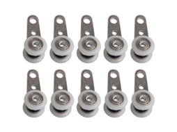 10 Rodillos Para Ventanas En Bahía O Puertas Deslizantes - Metal Y Plástico - 4.5x1.9 Cm