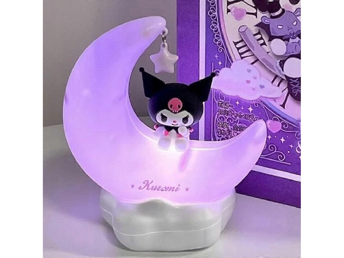 Luminria Noturna Sanrio Kuromi Lua Usb Led Decorao De Quarto Presente Db Aquaforge