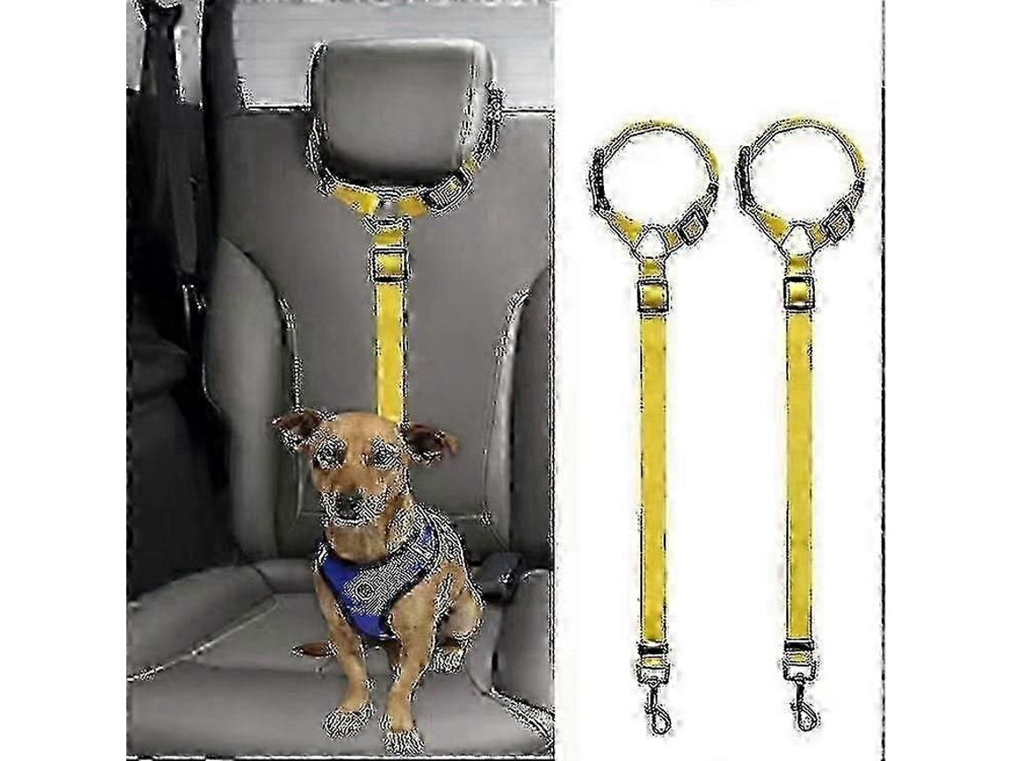 Cinto de Segurança Ajustável para Cães em Carro com Protetor Elástico, Animais Estimação, Arnês Cães. GOKOCO
