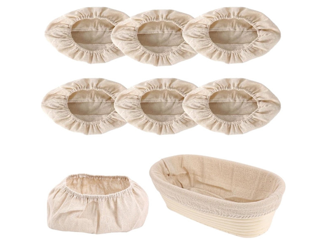 Conjunto De 6 Cestos Banneton Para Pão Artesanal, Em Rattan Natural, Para Massa Madre, Fermentação Natural E Padaria Doméstica
