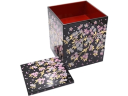 Lancheira Bento Ciieeo De Três Camadas, Estilo Japonês, Em Abs, Grande Capacidade, Design De Flor Cerejeira, Portátil