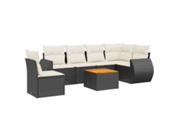 Garden Sofa Set, Garden Sofa Sets Vidaxl Preto Rattan / Vime (n/a)
