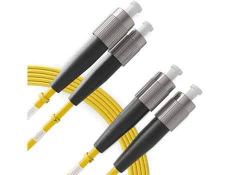 Cabo de fibra óptica duplex monomodo FC para FC OS1 (150 metros - 1 unidade) - Patch Cord de fibra óptica dupla UPC/UPC - 9/125 (LSZH) BEYONDTECH