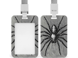 Porta Crachá Com Clipe, Porta Crachá Retrô Aranha Escura E Fofo Com Cordão, Porta Crachá Identificação, Cordão Crachá