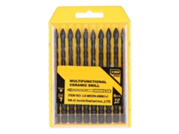 Brocas Pretas Em Ângulo Cruzado, Com Cabo Hexagonal, Para Concreto, Cerâmica, Azulejo, Tijolo, Vidro Gokoco