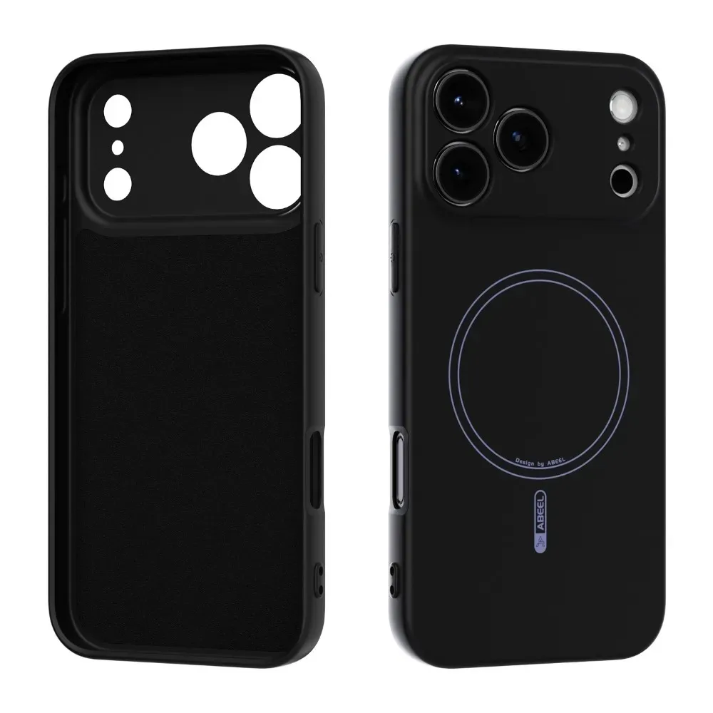 Capa De Silicone Líquido Para Iphone (iphone 15 Pro Preto), Com Encaixe Magnético Magsafe.