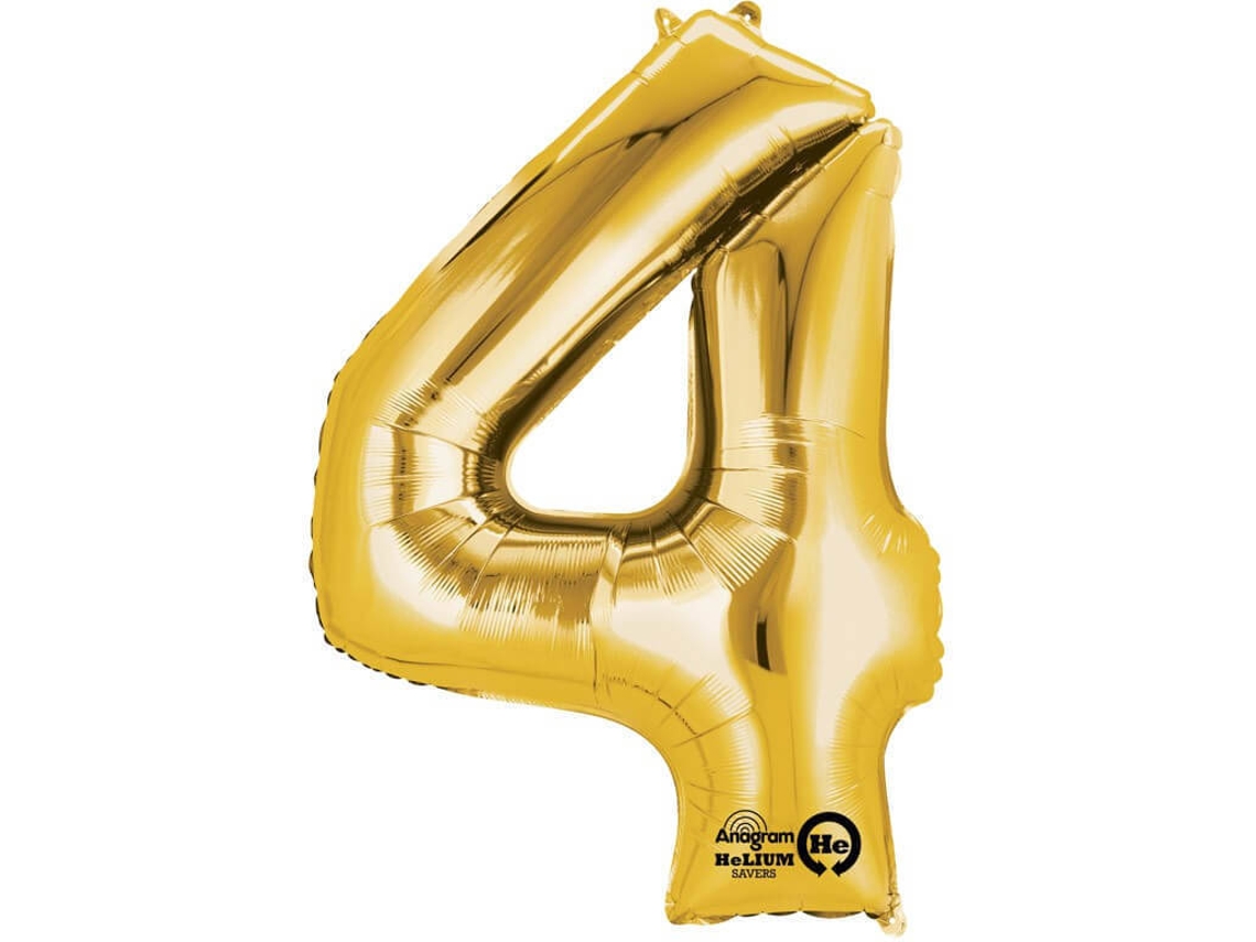 Balões DISFRAZZES (Dourado - 60 x 91 cm) Número 4