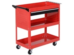 BTFORUS Ferramentas Carrinho com 3 Níveis e 4 Rodas, Vermelho (82x35x76 cm)