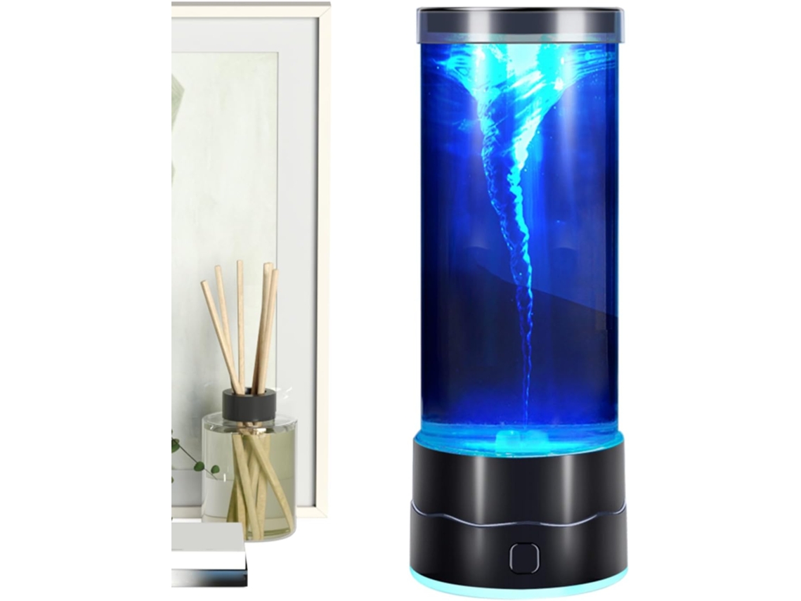 Luminária de mesa Tornado multicolorida e divertida