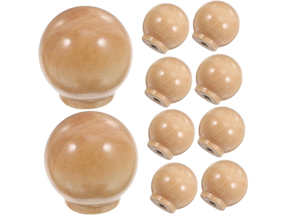 Doitool Conjunto De 12-puxadores Minimalistas Madeira Para Gavetas, Armários E Cômodas Design Exclusivo
