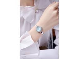 Lurelia Relógio Feminino, Analógico, Detalhes Com Strass, 0,35 Polegadas, 9 Mm, 23 Mm, Aço Inoxidável, Vidro Mineral, Resistente À Água, Dourado