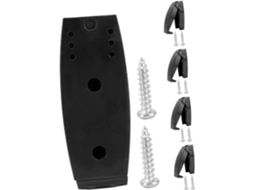 Conjunto De 5-presilhas Fecho Para Porta Reboque, Em Plástico Preto, Para Instalação Fácil Em Portas De Reboques