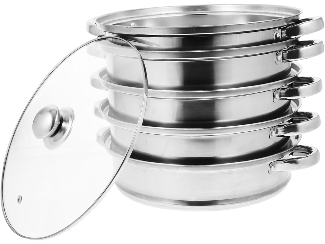 A Vapor Em Aço Inoxidável, Versátil Para Sopas E Cozimento A Vapor, Utensílio De Cozinha Prático Para Uso Doméstico E Gokoco