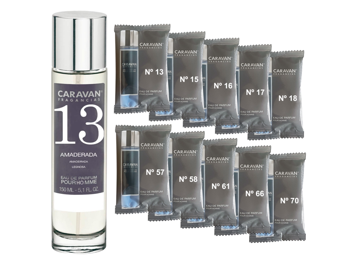 Perfume Masculino Caravan Nº13 De 150 Ml Conjunto De 10 Frascos De Fragrâncias