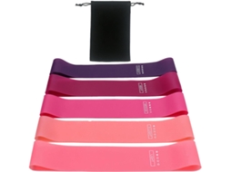 Conjunto De 5 Faixas Elásticas Resistência Para Agachamento, Antiderrapantes E Unissex, Com Círculos Elásticos