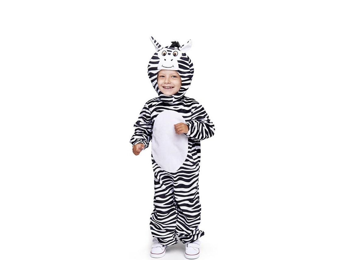 Fato de zebra com capuz e orelhas para bebé e criança