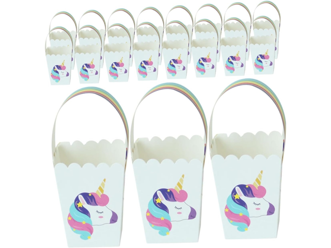 Tofficu Conjunto De 25 Caixas Papelão Com Alças Para Doces E Biscoitos, Ideais Para Eventos Infantis E Lembrancinhas De