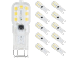 Rebe bombilla Led G9 de 3w Equivalente a 33w Halógena, 6000k Blanco Frío, Sin Parpadeo, 360°, Ahorro Energético Del 90%, Fácil Instalación, Ce Y Rohs