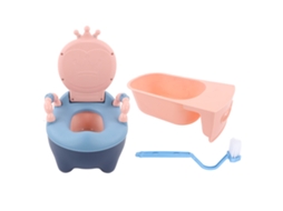 Mali assento Sanitário Dobrável para Crianças Anti deslizante com Almofada Pu e Braços de Apoio Rosa e Azul