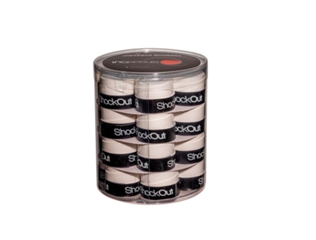 Tambor de Overgrips SHOCKOUT Lisos Branco 24 Unidades