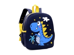 Mochila Infantil Impermeável, Leve E Respirável, Com Grande Capacidade, Estampa De Dinossauro, Para Meninos Meninas, Azul Marinho, Aquaforge