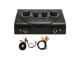 Aetheria misturador de Som Karaokê Profissional com 2 Entradas de Microfone Plug And Play 100 240v